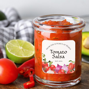 Sticker Carré Canne à salsa de tomate maison