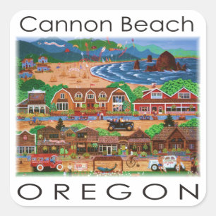 Sticker Carré Cannon Beach ~ Oregon