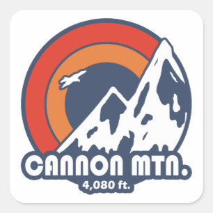 Sticker Carré Cannon Mountain New Hampshire Sun Eagle