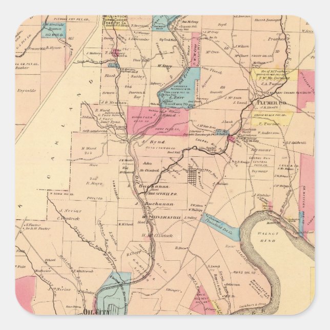 Sticker Carré Canton de Cornplanter (Devant)