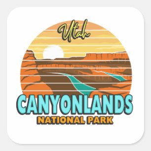 Sticker Carré Canyonlands Parc national Moab Utah Nature extérie