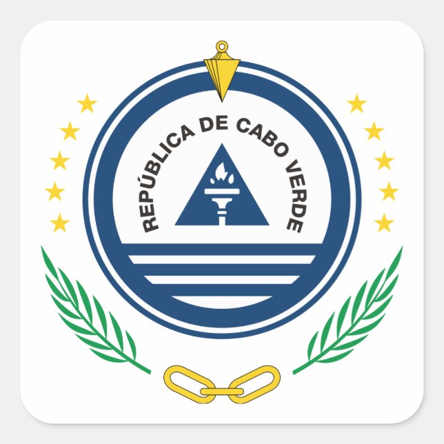 Sticker Carré cape verde emblème (Devant)