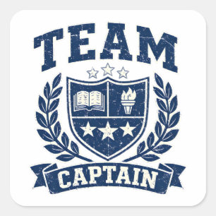 Sticker Carré Capitaine d'équipe – Fierté sportive de leadership