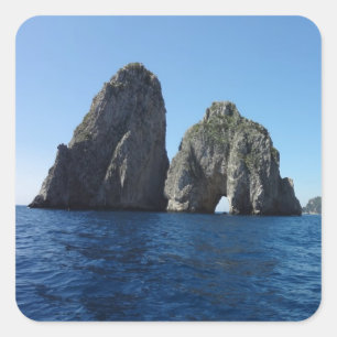 Sticker Carré Capri Faraglion Rocks Italie