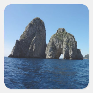 Sticker Carré Capri Faraglion Rocks Italie