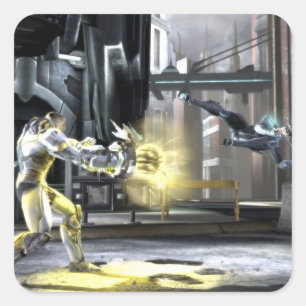 Sticker Carré Capture d'écran : Cyborg vs Nightwing 2