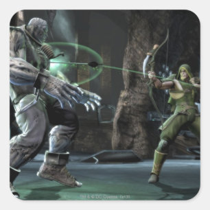 Sticker Carré Capture d'écran : Grundy vs Green Arrow