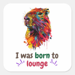 Sticker Carré Capybara