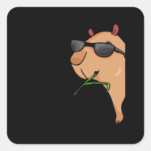 Sticker Carré Capybara Lover Women Capybara Gift Men Capybara (Devant)