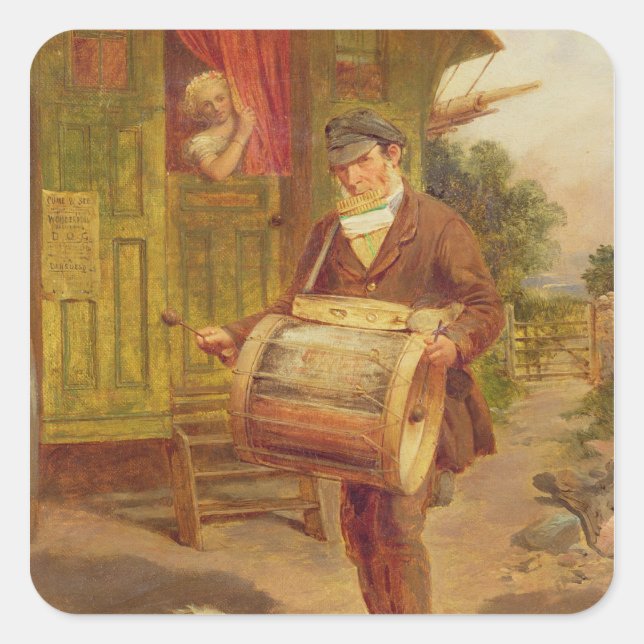 Sticker Carré Caravane gitane (Devant)