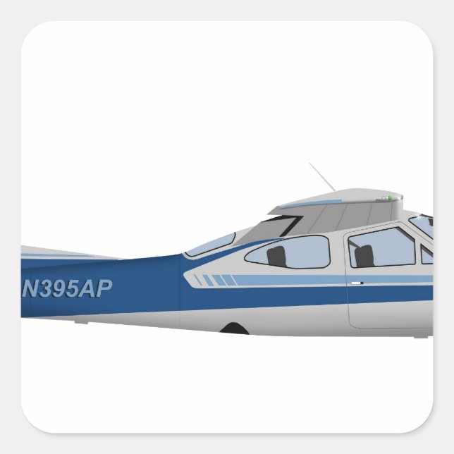 Sticker Carré Cardinal Cessna 177RG 395395 (Devant)
