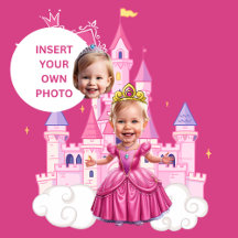 Caricature de la princesse 4e anniversaire rose ch