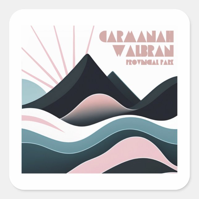 Sticker Carré Carmanah Walbran Parc provincial Colour Hills (Devant)