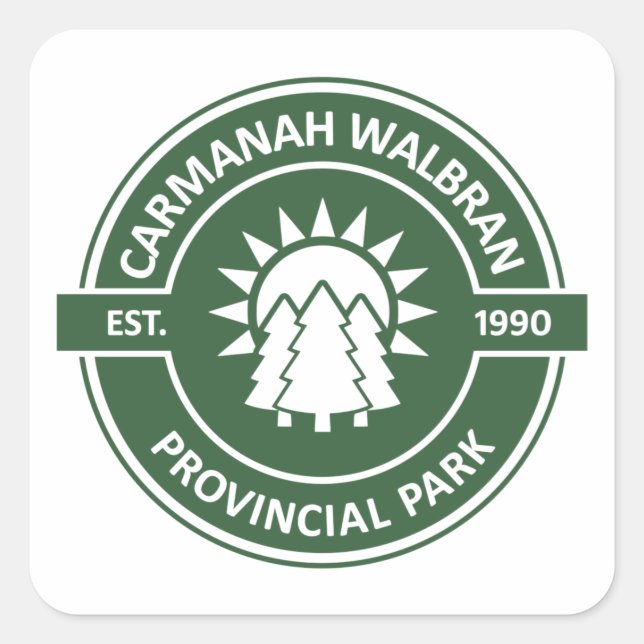 Sticker Carré Carmanah Walbran Provincial Sun Trees (Devant)