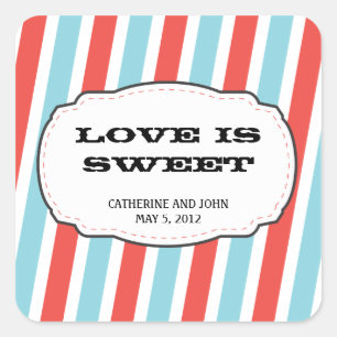 Sticker Carré Carnaval Mariage à thème
