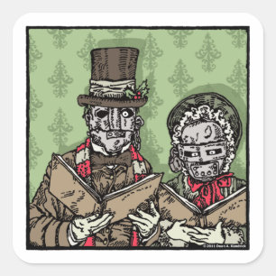 Sticker Carré Caroleurs de Masque de Fer - Pop Goth Holiday