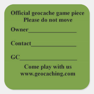 Sticker Carré Carré de cache