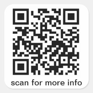 Sticker Carré Carré de code de QR grand