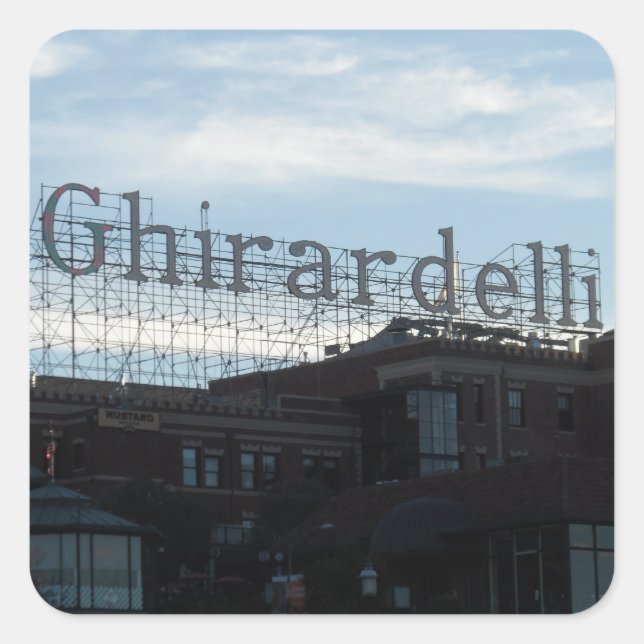 Sticker Carré Carré Ghirardelli - San Francisco (Devant)