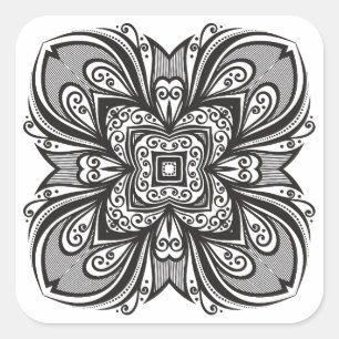 Sticker Carré Carré noir de Deco inspiré