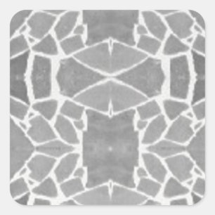 Sticker Carré Carreaux de pierre blanche grise Mosaïque Motif