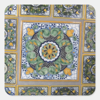 Sticker Carré Carreaux de style Talavera mexicain