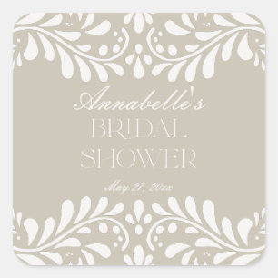 Sticker Carré Carrelage Talavera beige Fête espagnole Shower de 