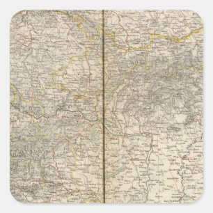 Sticker Carré Carte Atlas Autriche