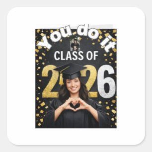 Sticker Carré Carte de Félicitations pour la Remise des Diplômes