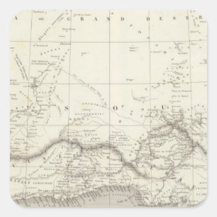 Sticker Carré Carte de l'Afrique occidentale