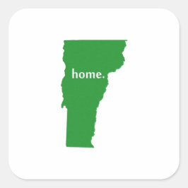 Sticker Carré Carte de l'état de la silhouette du Vermont