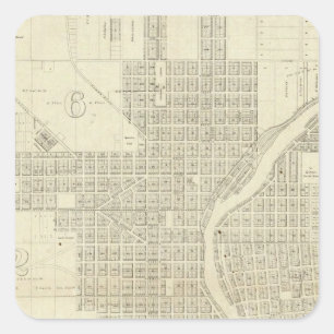 Sticker Carré Carte de Milwaukee