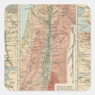 Sticker Carré Carte de Tieflander Atlas