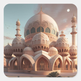 Sticker Carré Carte de vacances Appartement Ramadan Moubarak