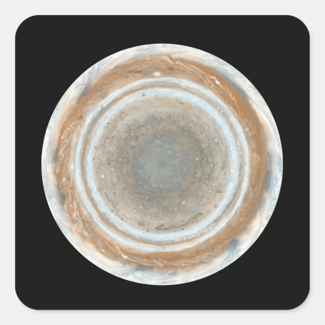 Sticker Carré Carte des couleurs de Jupiter (Devant)