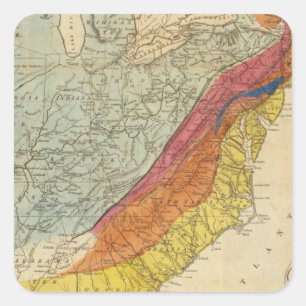 Sticker Carré Carte des Etats-Unis d'Amérique 4