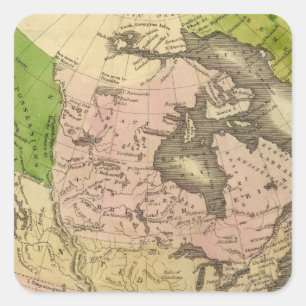 Sticker Carré Carte des Jeux olympiques en Amérique du Nord
