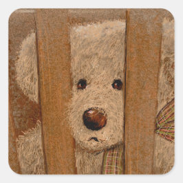 Sticker Carré Carte d'ours en peluche Carroll