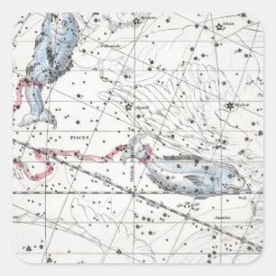 Sticker Carré Carte du plat XXII de constellations