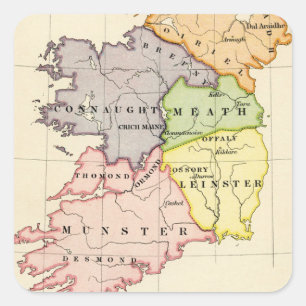 Sticker Carré Carte Irlande