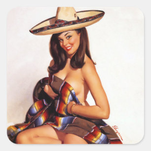 Sticker Carré Carte mexicaine