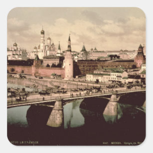 Sticker Carré Carte postale dépeignant Kremlin, Moscou