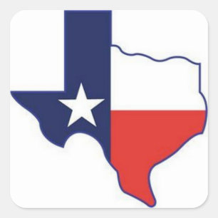 STICKER CARRÉ CARTE TEXAS