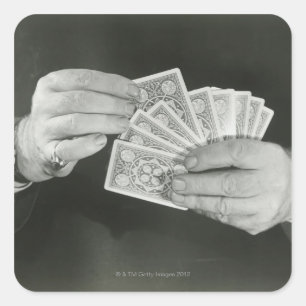 Sticker Carré Cartes de jeu