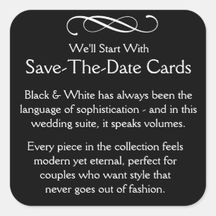 Sticker Carré Cartes de sauvegarde de date
