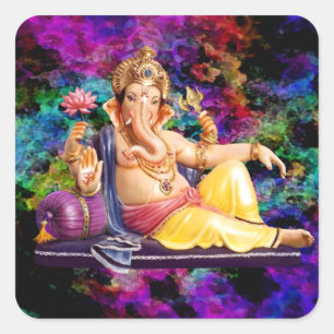 Sticker Carré Cartes De Voeux Ganesha, Chaussures, Cartes Postal