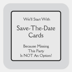 Sticker Carré cartes Save The Date