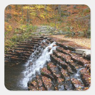 Sticker Carré Cascade à Laurel Hill State Park II