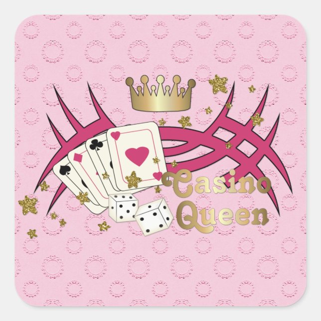 Sticker Carré Casino Queen (Devant)