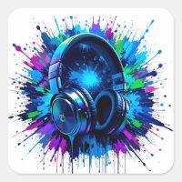 Casque Audio Amoureux de la Musique Conception Art